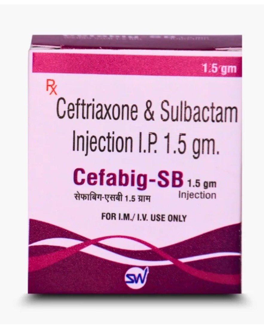 Ceftriaxone & Sulbactam Injection I.P. 1.5 gm.